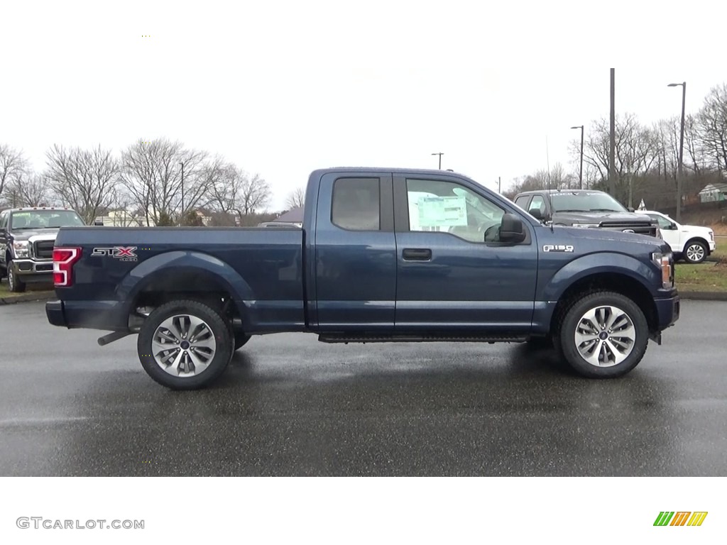 2018 F150 STX SuperCab 4x4 - Blue Jeans / Earth Gray photo #8