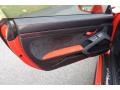 2016 Porsche 911 Black/Lava Orange Interior Door Panel Photo