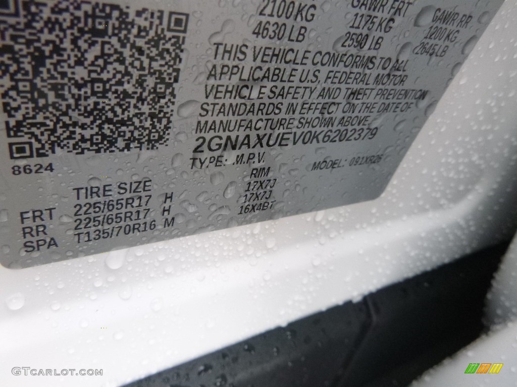 2019 Equinox LT AWD - Summit White / Jet Black photo #16