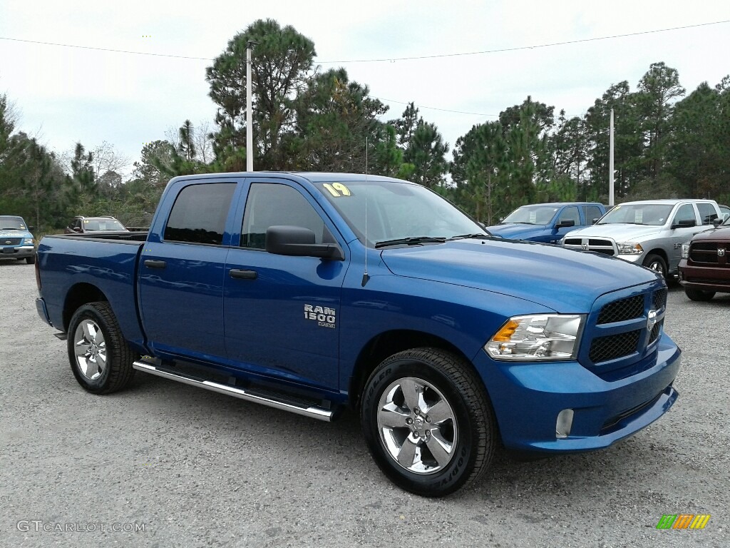 Blue Streak Pearl 2019 Ram 1500 Classic Express Crew Cab 4x4 Exterior Photo #131027751