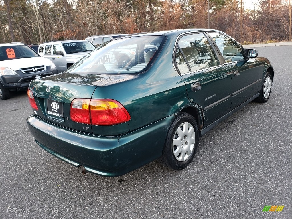 1999 Civic LX Sedan - Clover Green Pearl / Gray photo #7