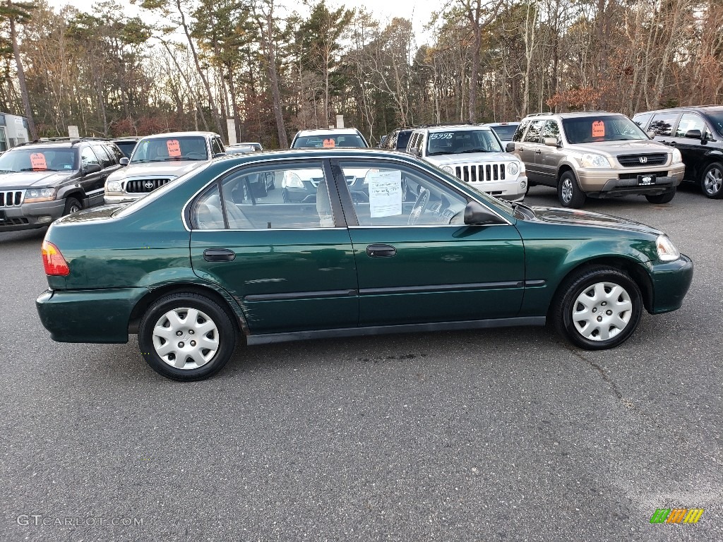 1999 Civic LX Sedan - Clover Green Pearl / Gray photo #8