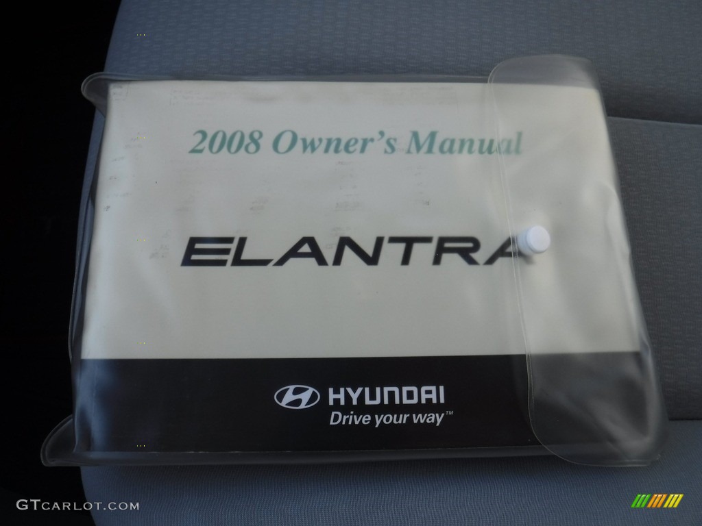 2008 Elantra GLS Sedan - Black Pearl / Gray photo #17