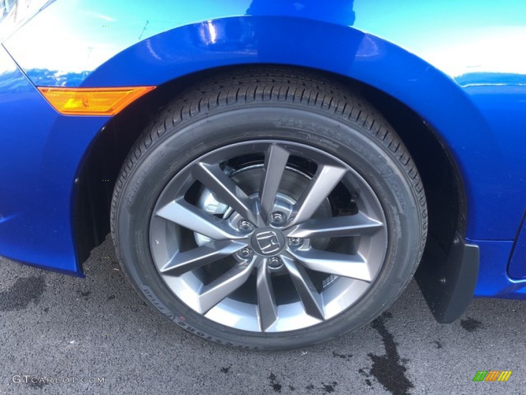 2019 Civic EX Sedan - Agean Blue Metallic / Black photo #5