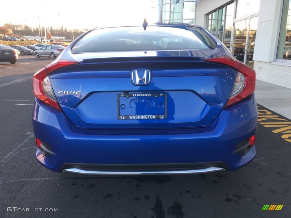 2019 Civic EX Sedan - Agean Blue Metallic / Black photo #7