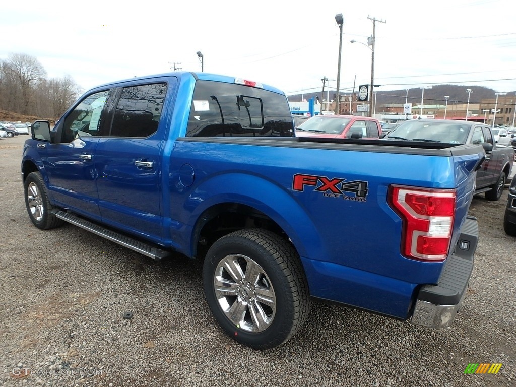 2019 F150 XLT SuperCrew 4x4 - Velocity Blue / Earth Gray photo #4