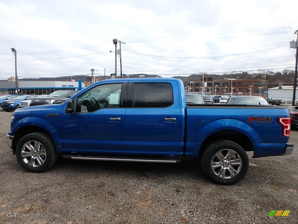 2019 F150 XLT SuperCrew 4x4 - Velocity Blue / Earth Gray photo #5