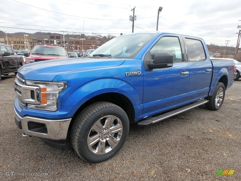 2019 F150 XLT SuperCrew 4x4 - Velocity Blue / Earth Gray photo #6