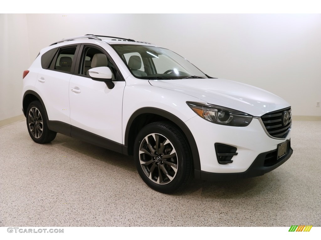 2016 CX-5 Grand Touring AWD - Crystal White Pearl Mica / Parchment photo #1