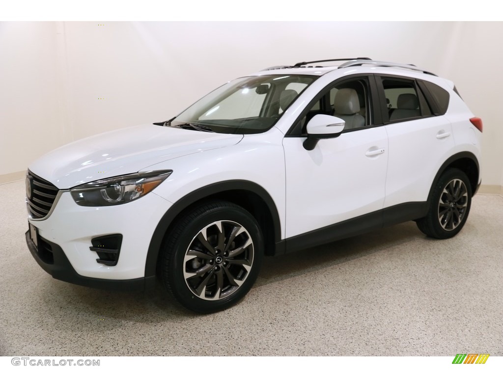 2016 CX-5 Grand Touring AWD - Crystal White Pearl Mica / Parchment photo #3