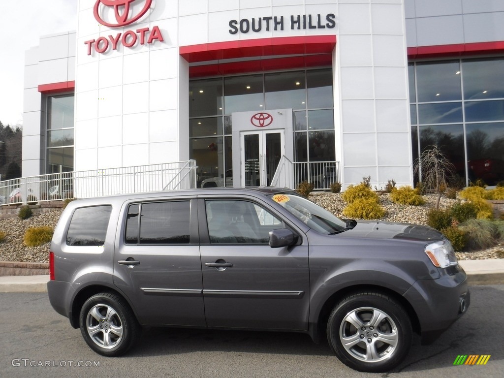 2015 Pilot EX-L 4WD - Modern Steel Metallic / Gray photo #2