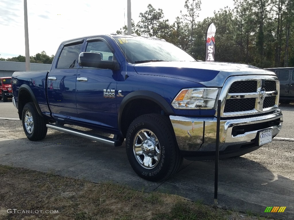 2018 2500 Tradesman Crew Cab 4x4 - Blue Streak Pearl / Black/Diesel Gray photo #7