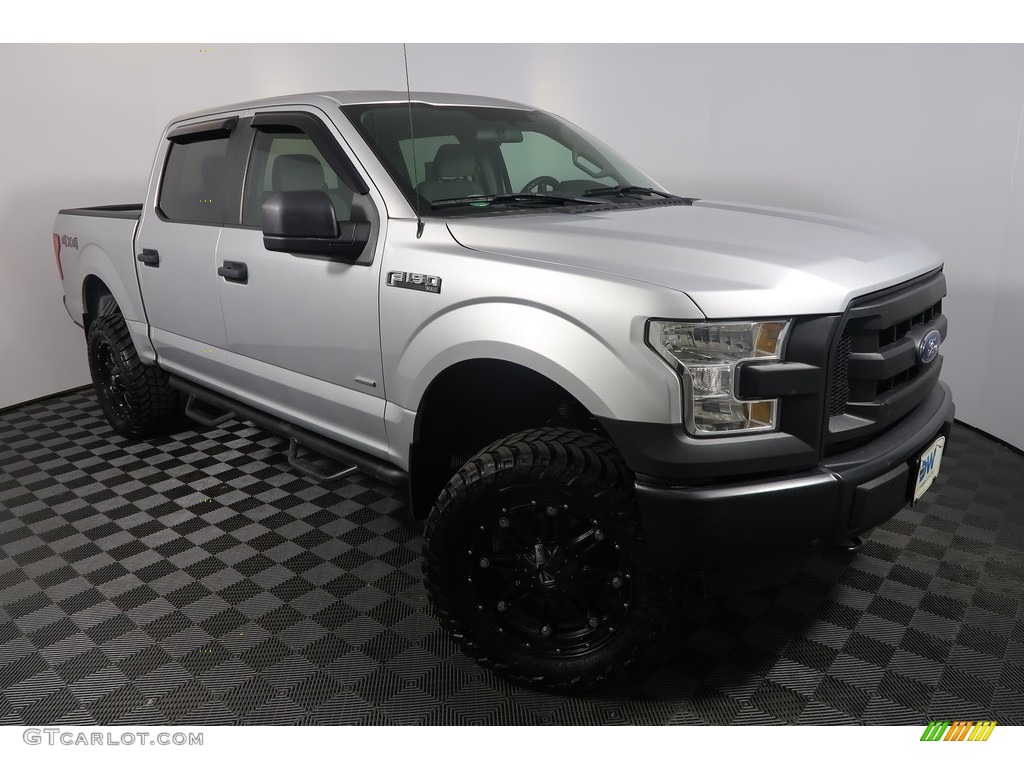 2016 F150 XL SuperCrew 4x4 - Ingot Silver / Medium Earth Gray photo #4