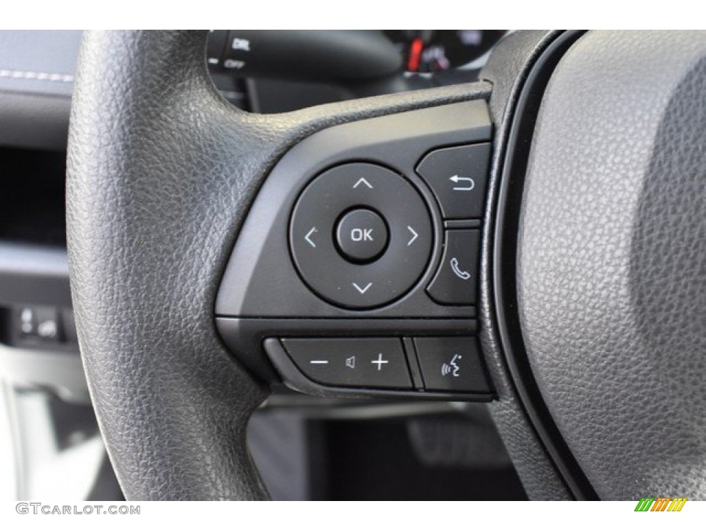 2019 Toyota RAV4 LE AWD Black Steering Wheel Photo #131042667