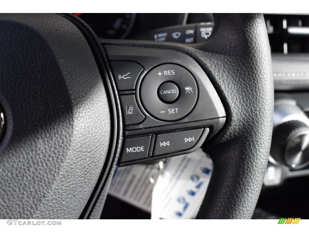 2019 Toyota RAV4 LE AWD Black Steering Wheel Photo #131042688
