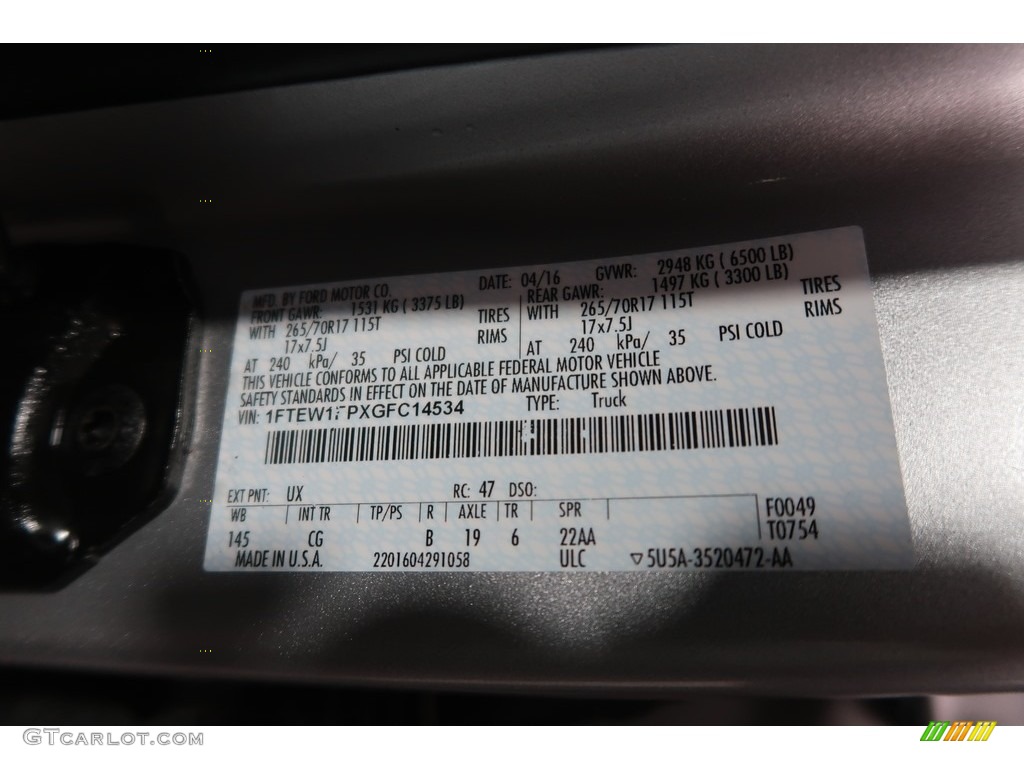 2016 F150 XL SuperCrew 4x4 - Ingot Silver / Medium Earth Gray photo #47