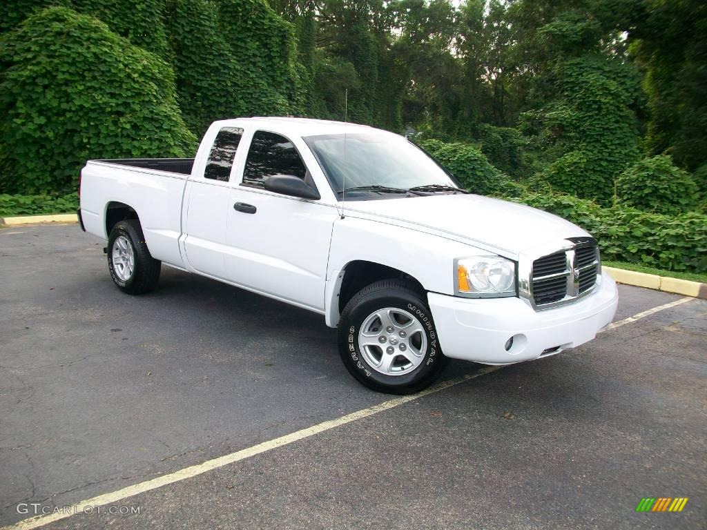 2006 Dakota SLT Club Cab - Bright White / Medium Slate Gray photo #1