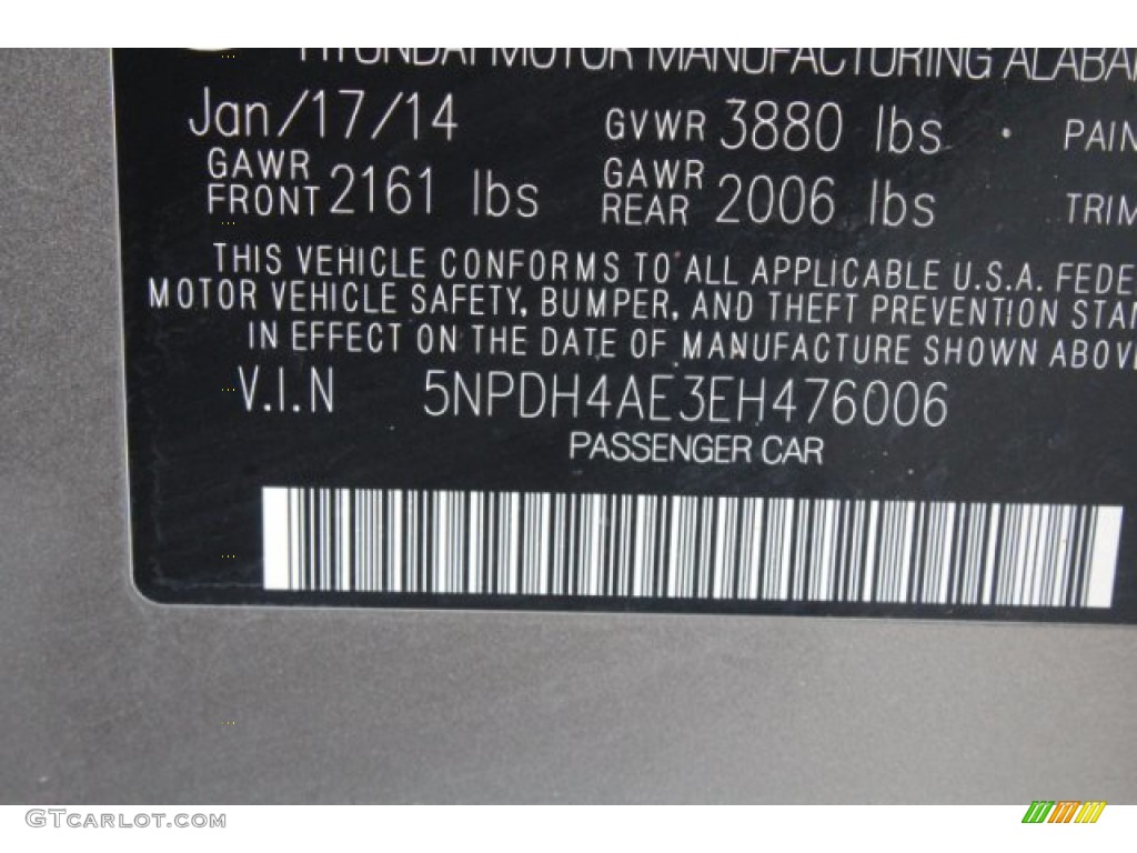 2014 Elantra SE Sedan - Bronze / Gray photo #25