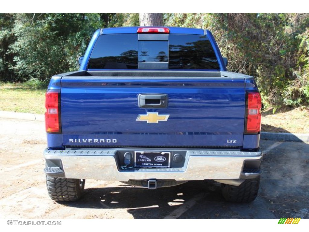 2014 Silverado 1500 LTZ Crew Cab - Blue Topaz Metallic / Cocoa/Dune photo #4