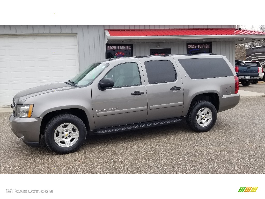 2007 Suburban 1500 LS 4x4 - Silver Birch Metallic / Light Titanium/Dark Titanium photo #1