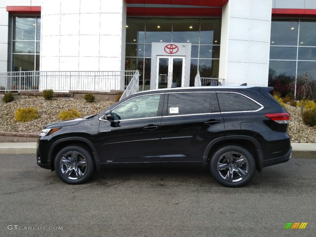 Midnight Black Metallic 2019 Toyota Highlander Hybrid Limited AWD Exterior Photo #131049368