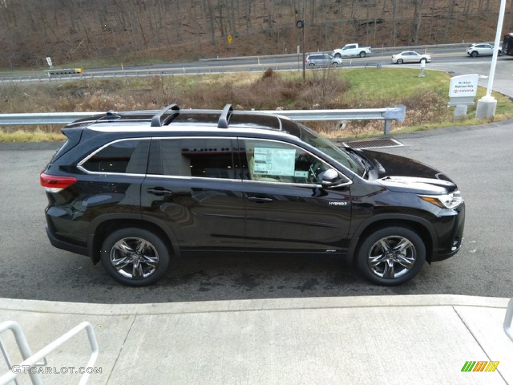 2019 Highlander Hybrid Limited AWD - Midnight Black Metallic / Almond photo #8