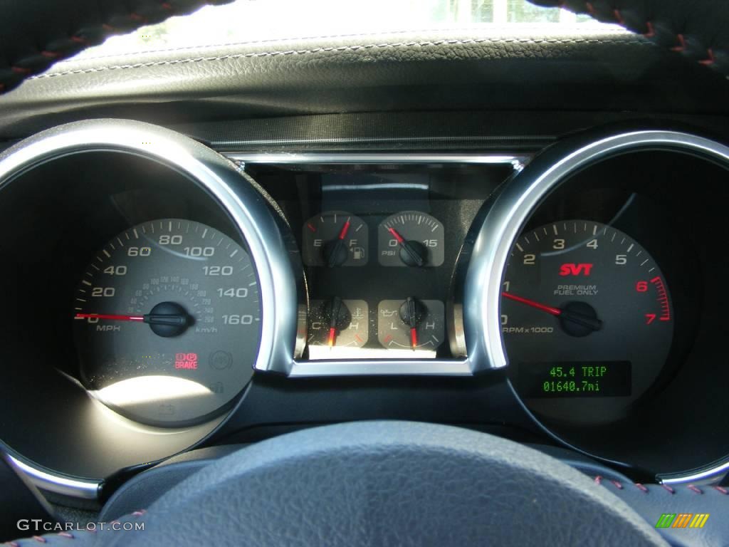 2009 Ford Mustang Shelby GT500 Convertible Gauges Photo #13105273