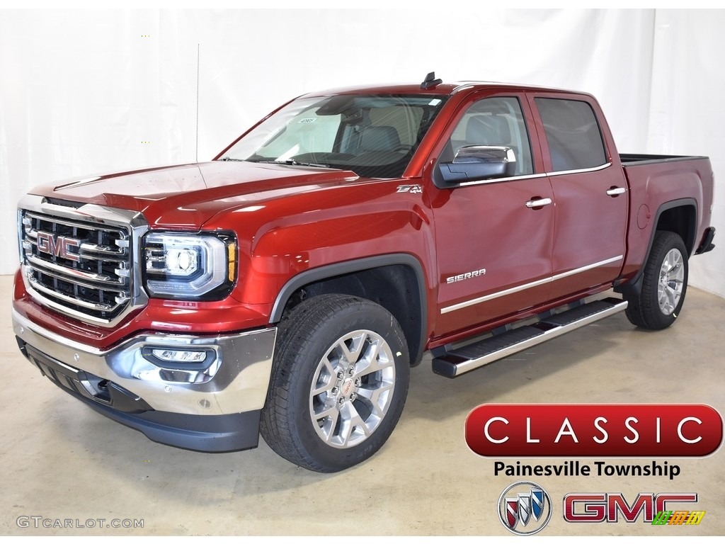 2018 Sierra 1500 SLT Crew Cab 4WD - Red Quartz Tintcoat / Dark Ash/Jet Black photo #1