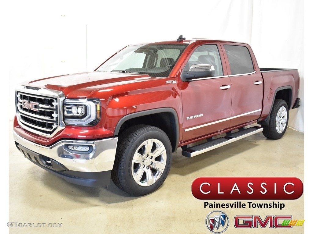 2018 Sierra 1500 SLT Crew Cab 4WD - Red Quartz Tintcoat / Jet Black photo #1