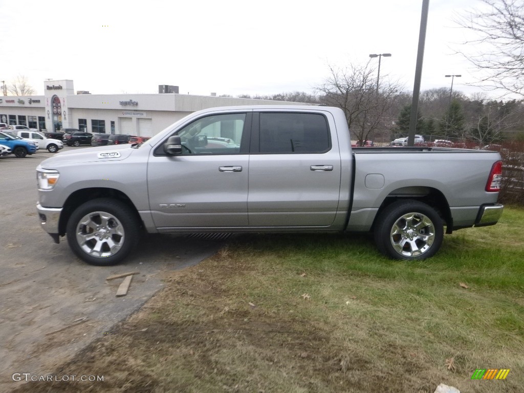 2019 1500 Big Horn Crew Cab 4x4 - Bright Silver Metallic / Black/Diesel Gray photo #2