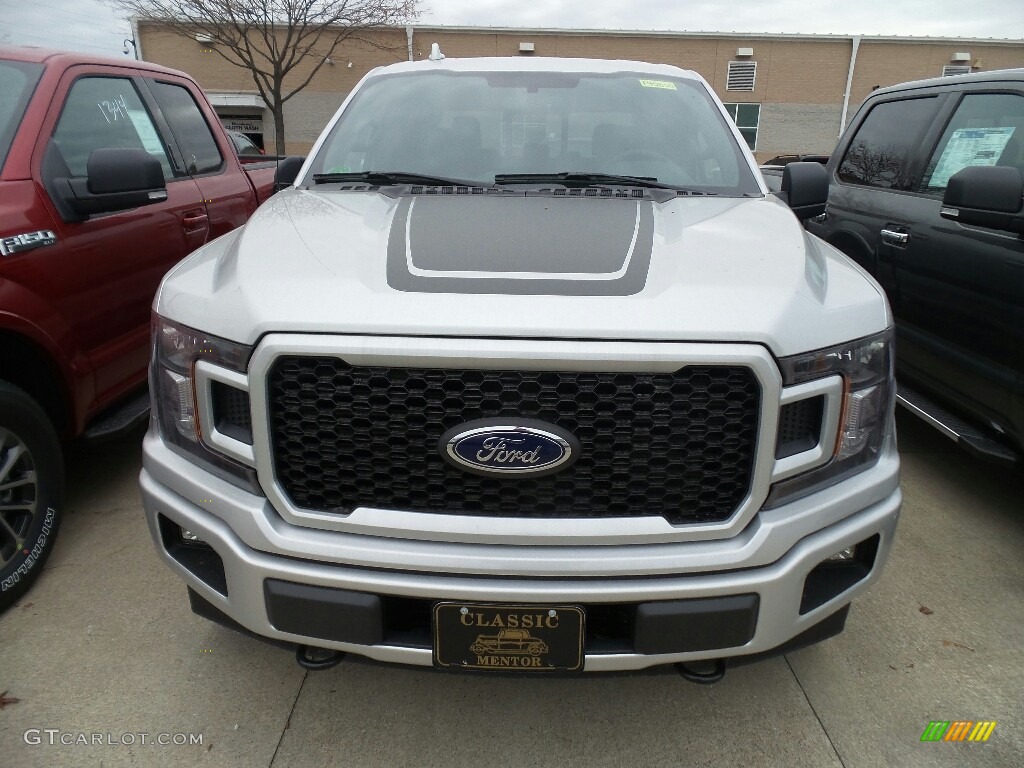 2018 F150 XLT SuperCrew 4x4 - Ingot Silver / Special Edition Black/Red photo #2