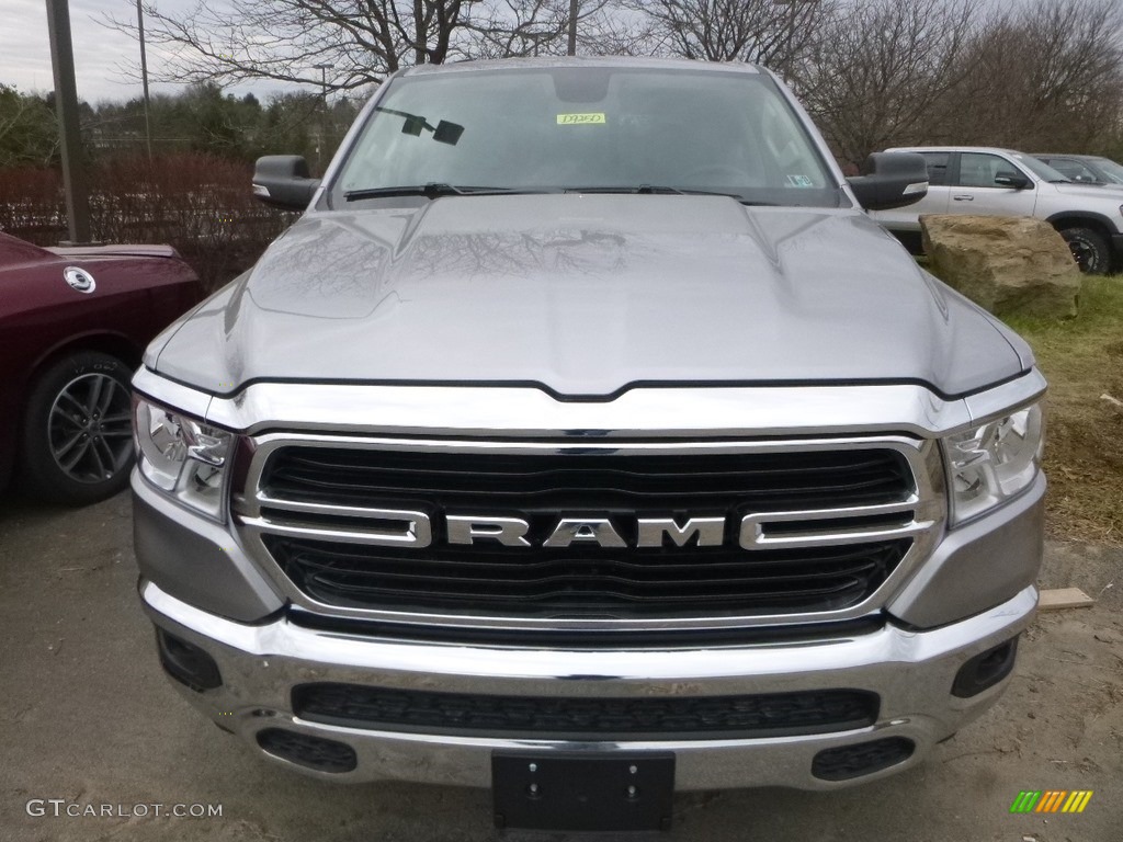 2019 1500 Big Horn Crew Cab 4x4 - Bright Silver Metallic / Black/Diesel Gray photo #11