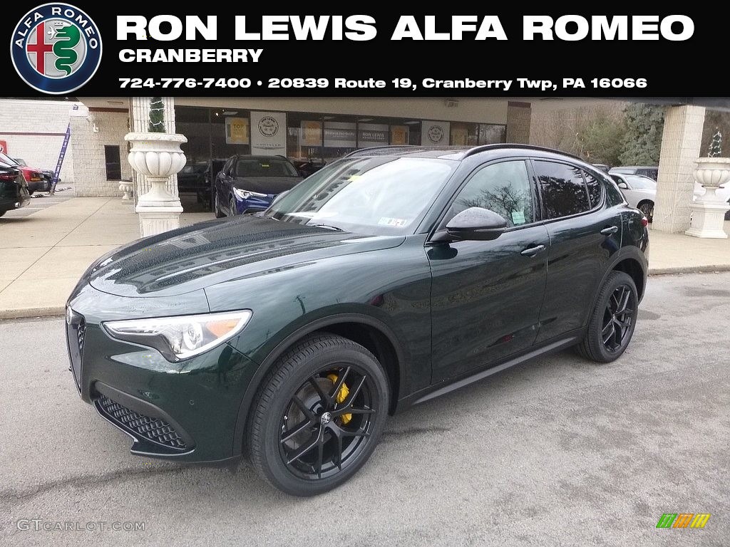 2019 Stelvio AWD - Verde Visconti (Green) Metallic / Black photo #1