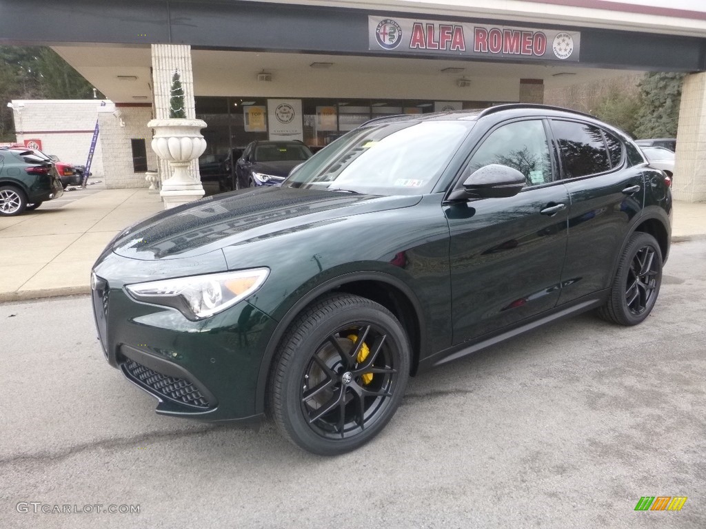 2019 Stelvio AWD - Verde Visconti (Green) Metallic / Black photo #2