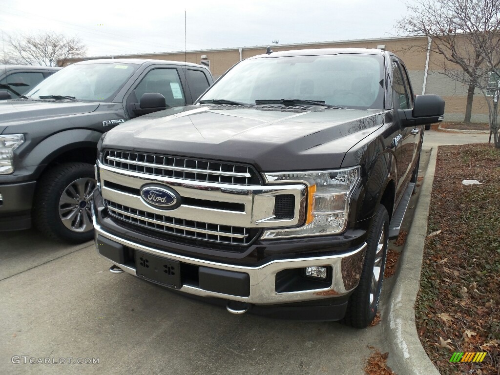 2018 F150 XLT SuperCab 4x4 - Magma Red / Earth Gray photo #1