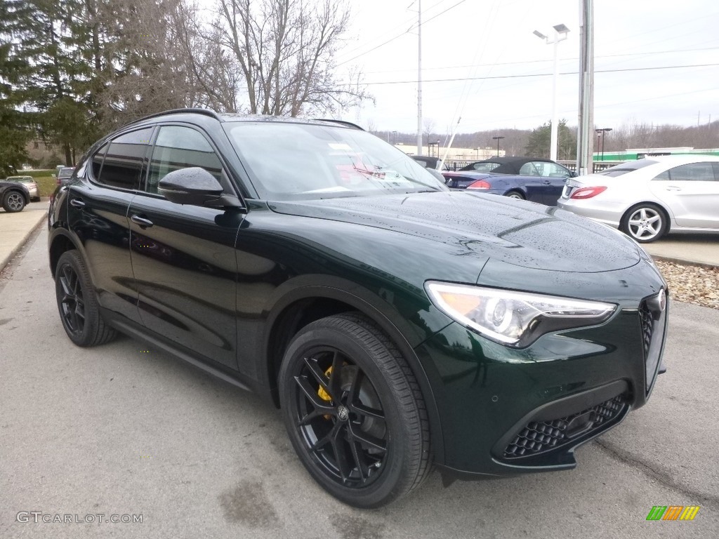 2019 Stelvio AWD - Verde Visconti (Green) Metallic / Black photo #12