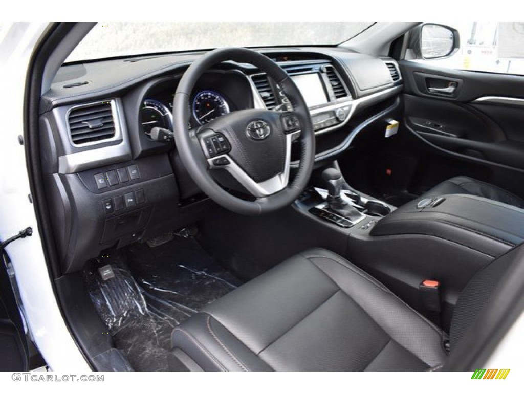 Black Interior 2019 Toyota Highlander Hybrid Limited AWD Photo #131061664