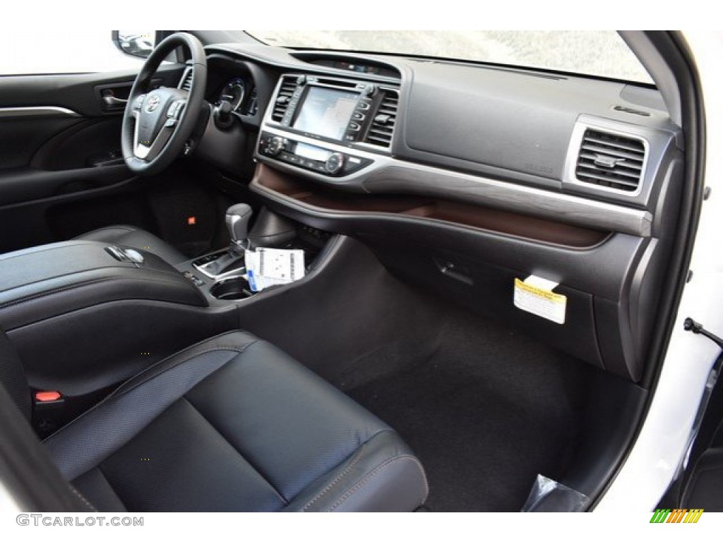 2019 Toyota Highlander Hybrid Limited AWD Black Dashboard Photo #131061774