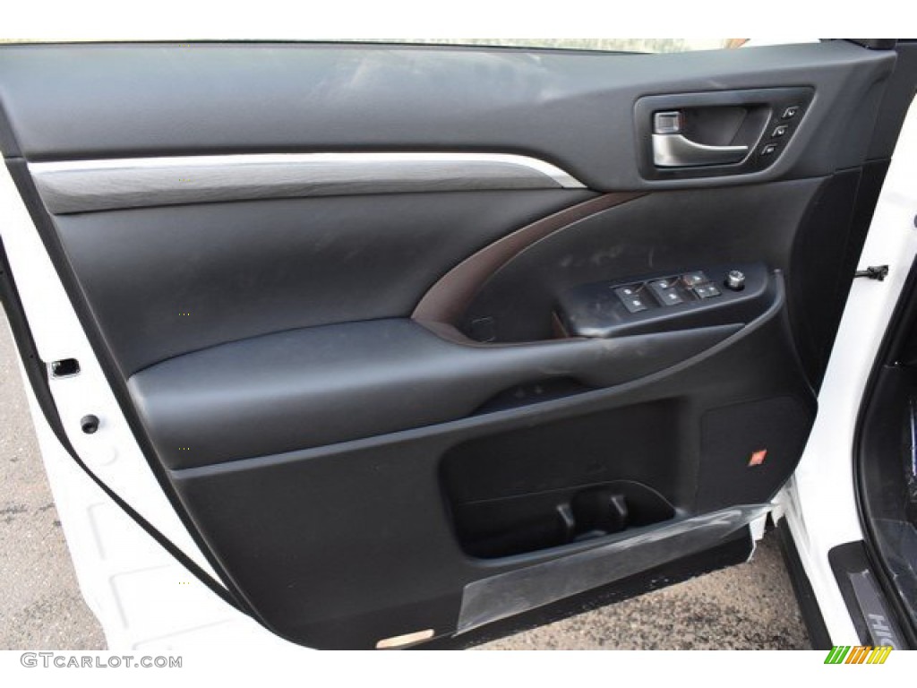 2019 Toyota Highlander Hybrid Limited AWD Black Door Panel Photo #131062010