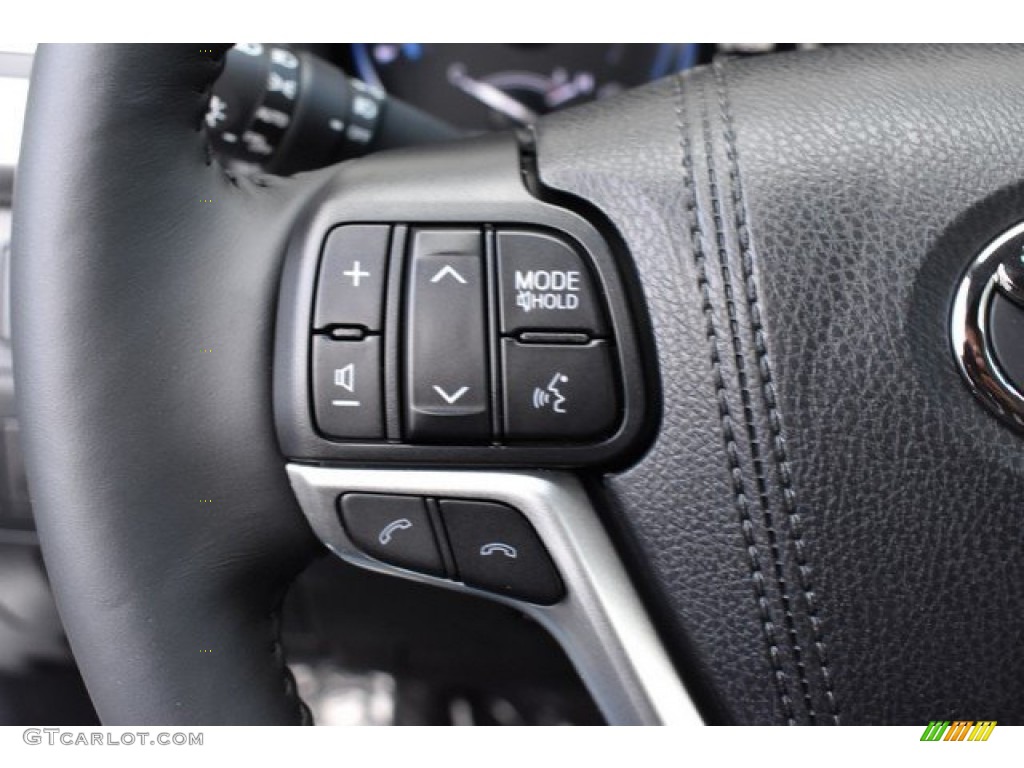 2019 Toyota Highlander Hybrid Limited AWD Black Steering Wheel Photo #131062145