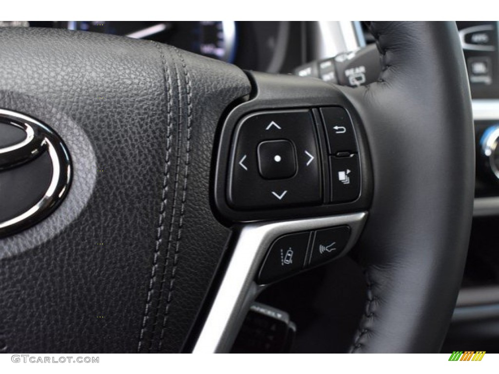 2019 Toyota Highlander Hybrid Limited AWD Black Steering Wheel Photo #131062166