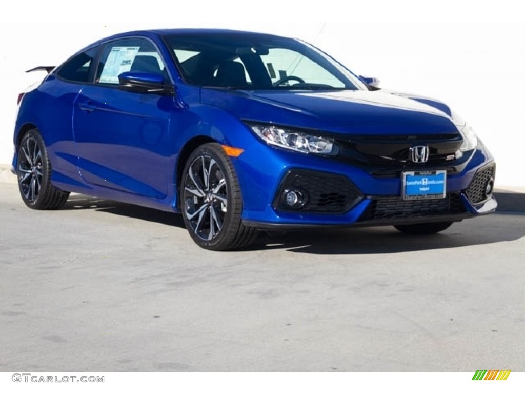 2019 Civic Si Coupe - Agean Blue Metallic / Black photo #1