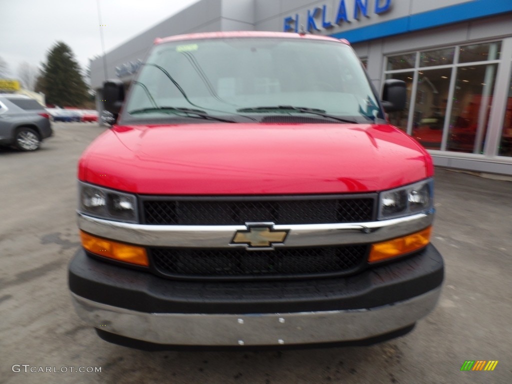 2019 Express 2500 Cargo Extended WT - Red Hot / Medium Pewter photo #2