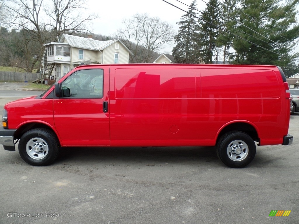 Red Hot 2019 Chevrolet Express 2500 Cargo Extended WT Exterior Photo #131064569