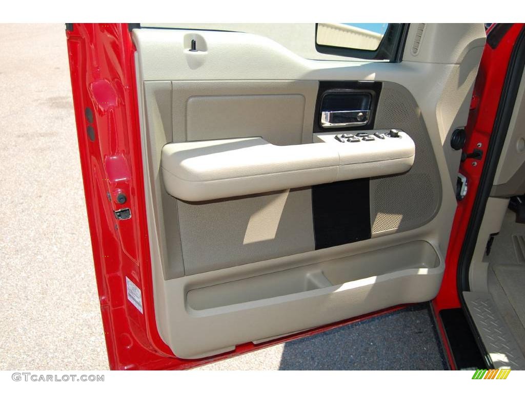 2005 F150 XLT SuperCrew - Bright Red / Tan photo #5