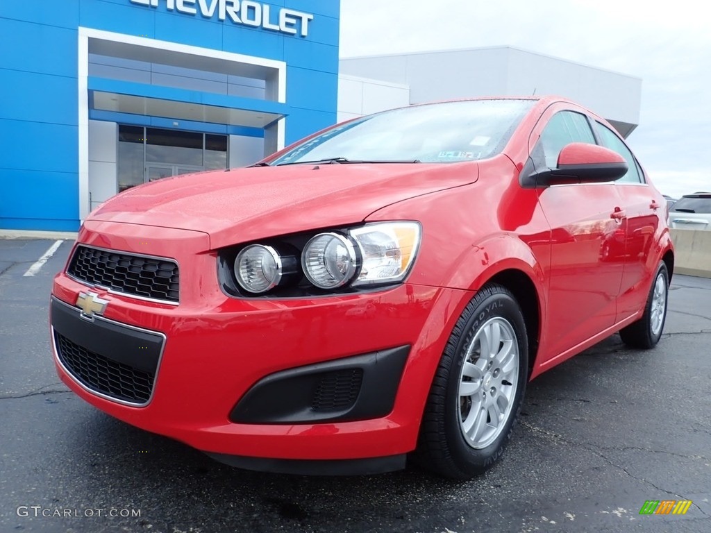 2012 Sonic LT Sedan - Victory Red / Jet Black/Dark Titanium photo #2
