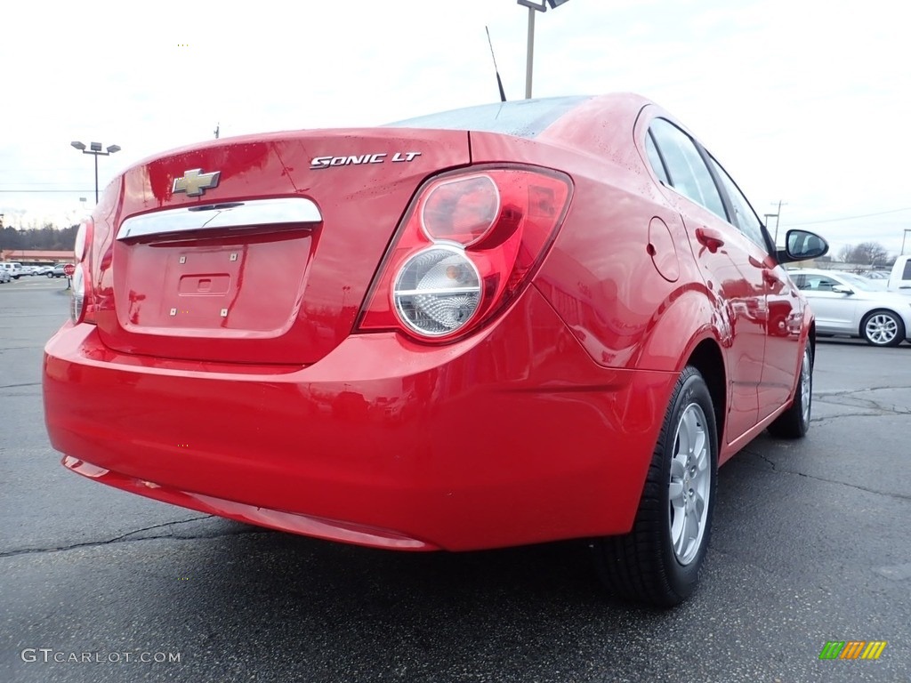 2012 Sonic LT Sedan - Victory Red / Jet Black/Dark Titanium photo #8