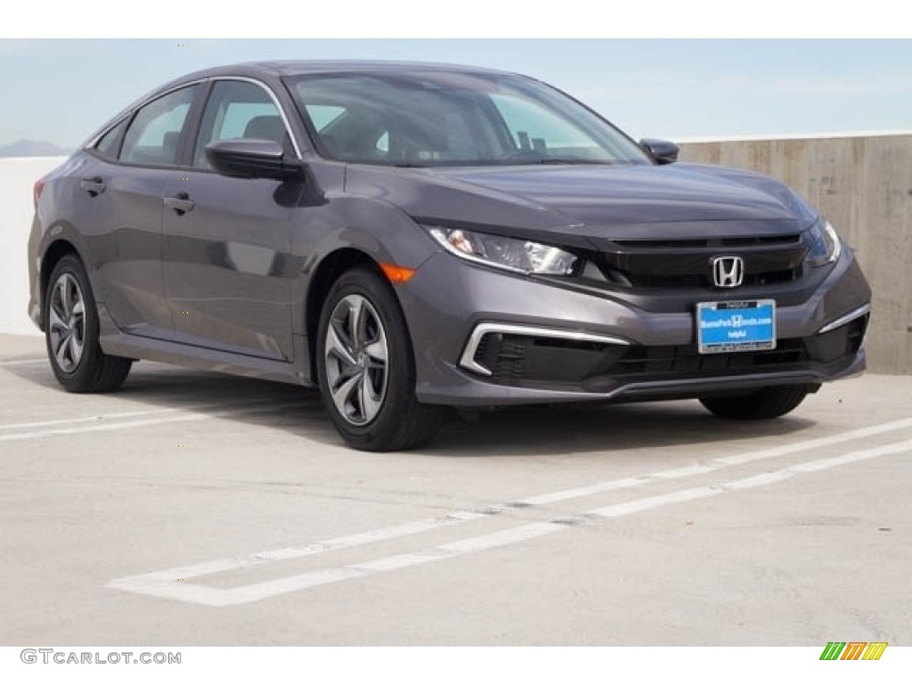 Modern Steel Metallic 2019 Honda Civic LX Sedan Exterior Photo #131067095