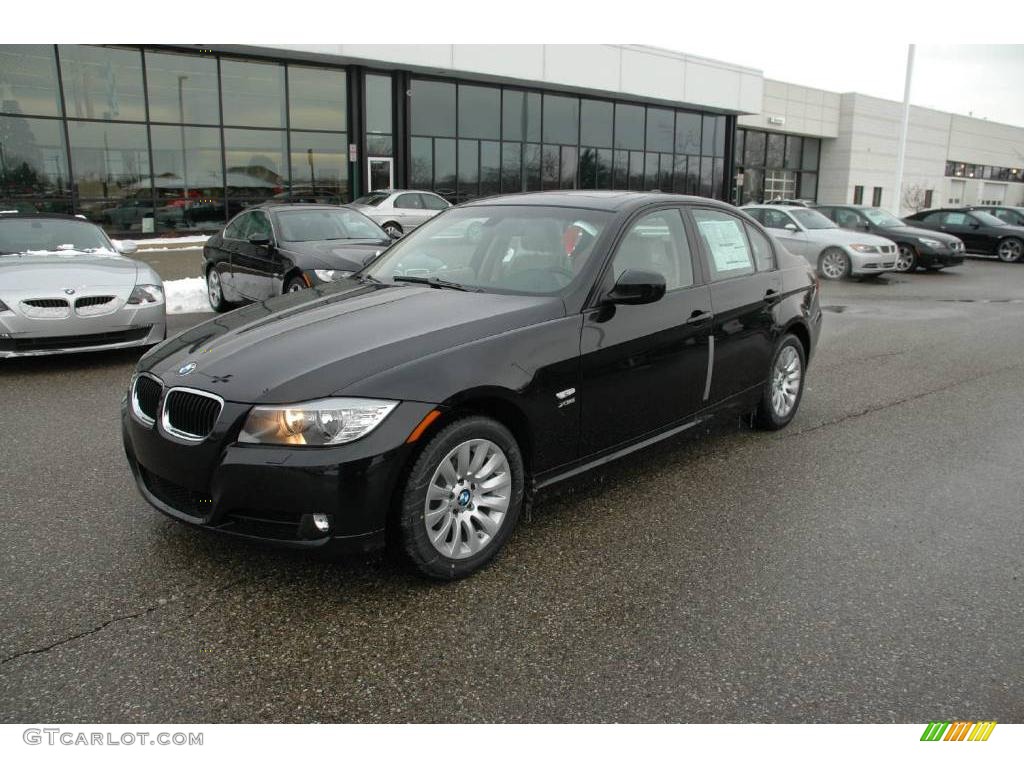 2009 3 Series 328xi Sedan - Black Sapphire Metallic / Beige Dakota Leather photo #1