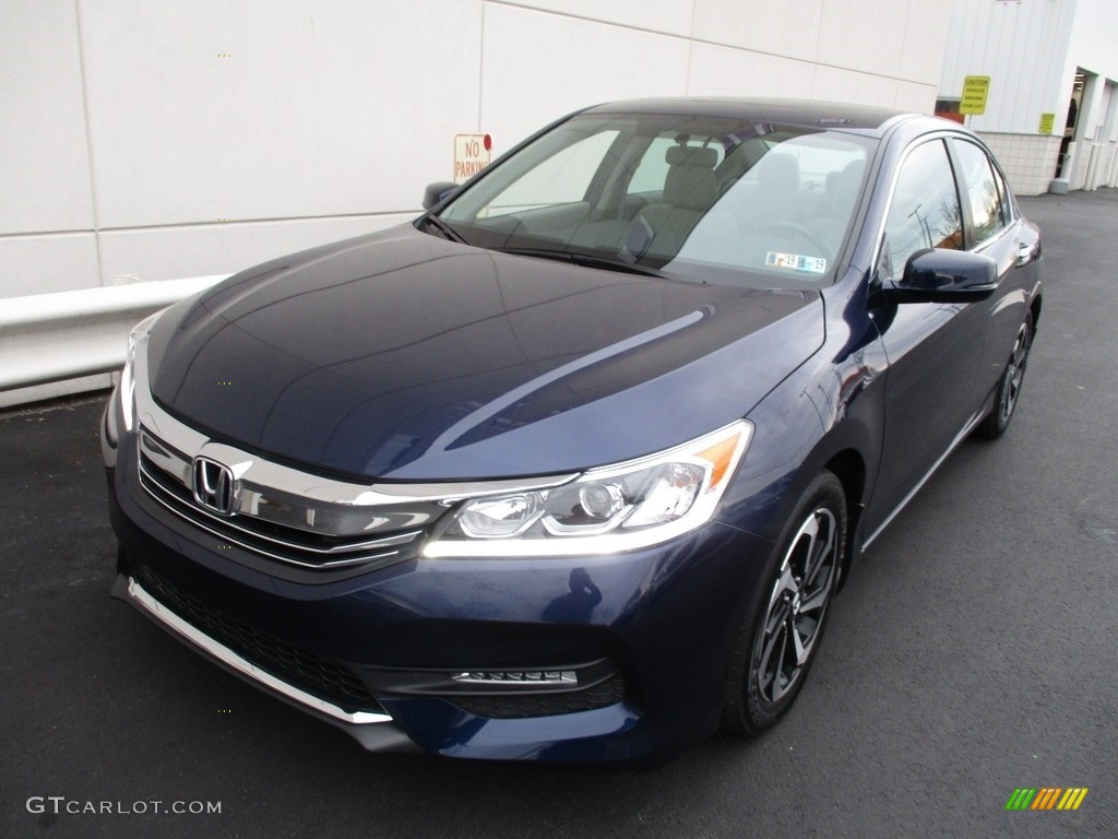 2016 Accord EX Sedan - Obsidian Blue Pearl / Gray photo #9